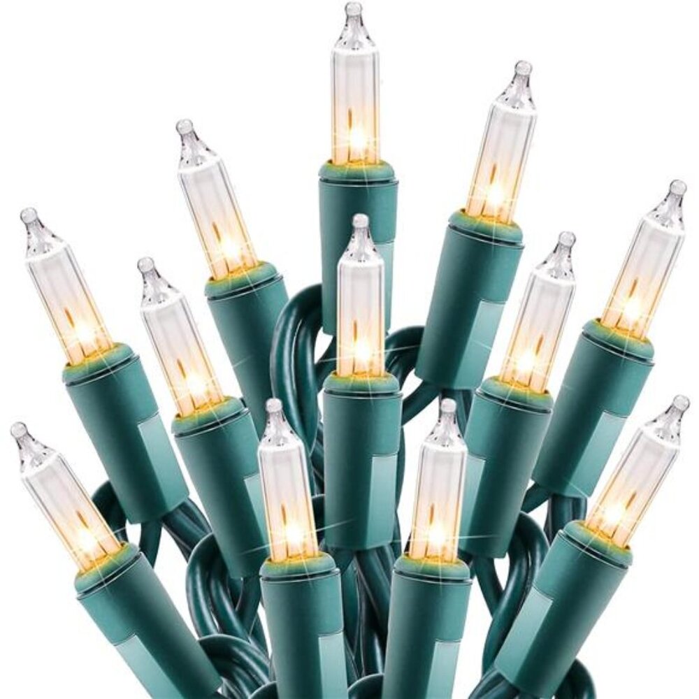 Indoor Christmas String Lights 100 Count Mini Lights Warm White Tree Garland Par